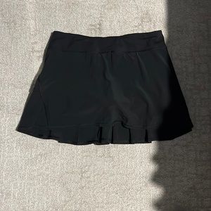 Black lululemon ruffle skirt with built in shorts